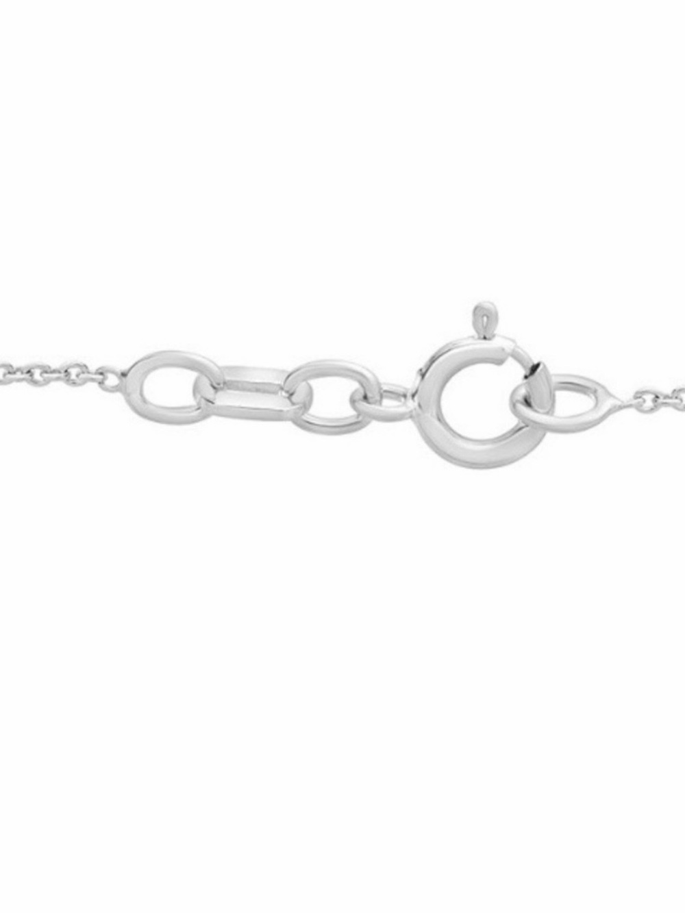 Macy's Silver Oval Crystal Cluster Pendant Necklace - White - Picture 6 of 6